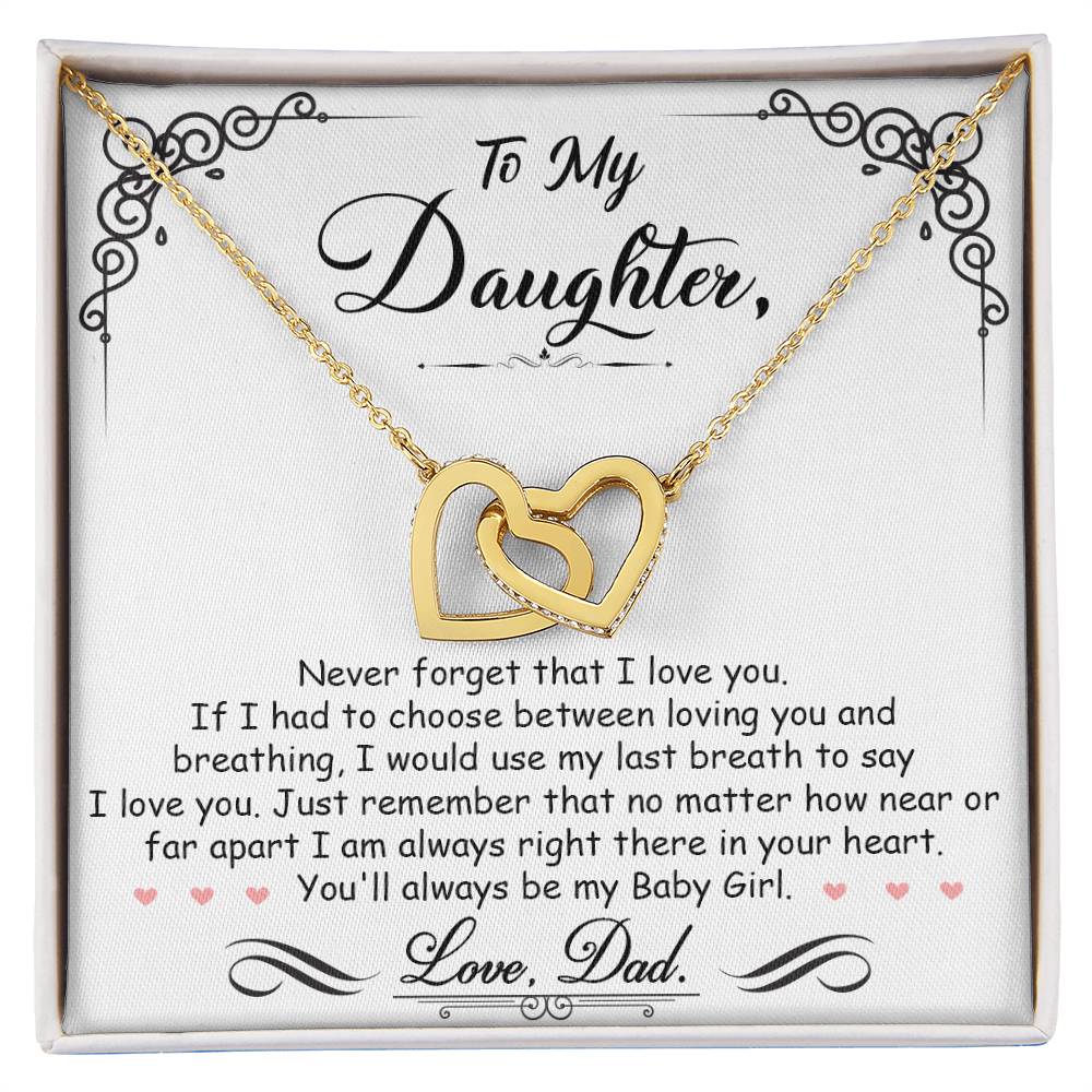 My Baby Girl - Interlocking Heart Necklace
