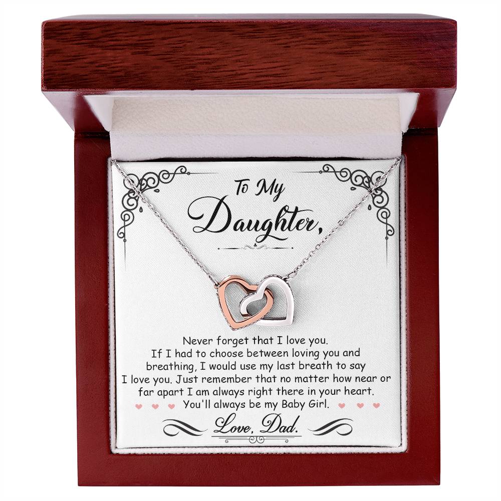 My Baby Girl - Interlocking Heart Necklace