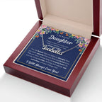 TO MY DAUGHTER BRAVER NAME NECKLACE GIFT SET