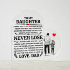 TO MY DAUGHTER PROMISE HEART ACRYLIC PLAQUE