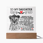 TO MY DAUGHTER LION CROWN ACRYLIC SQUARE PLAQUE