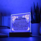 TO MY BEAUTIFUL WIFE SQUARE ACRYLIC PLAQUE 1