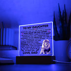 TO MY DAUGHTER BRAVER SQUARE ACRYLIC