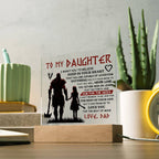 TO MY DAUGHTER VIKING SQUARE ACRYLIC PLAQUE