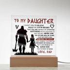 TO MY DAUGHTER VIKING SQUARE ACRYLIC PLAQUE