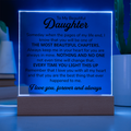 TO MY DAUGHTER CHAPTERS SQUARE PLAQUE