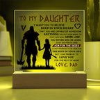 TO MY DAUGHTER VIKING SQUARE ACRYLIC PLAQUE
