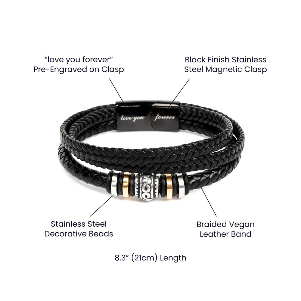 Love You Forever To My Grandson Bracelet Achieve Anything