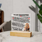 TO MY DAUGHTER BRAVER SQUARE ACRYLIC