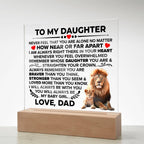 TO MY DAUGHTER BRAVER SQUARE ACRYLIC