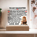 TO MY DAUGHTER BRAVER SQUARE ACRYLIC