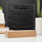TO MY DAUGHTER CHAPTERS SQUARE PLAQUE