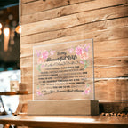TO MY BEAUTIFUL WIFE SQUARE ACRYLIC PLAQUE 1