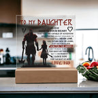 TO MY DAUGHTER VIKING SQUARE ACRYLIC PLAQUE