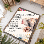 To My Grandma - Elephant Woven Blanket