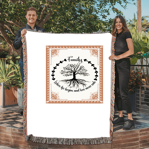 Family Roots, Celtic Tree Woven Blanket