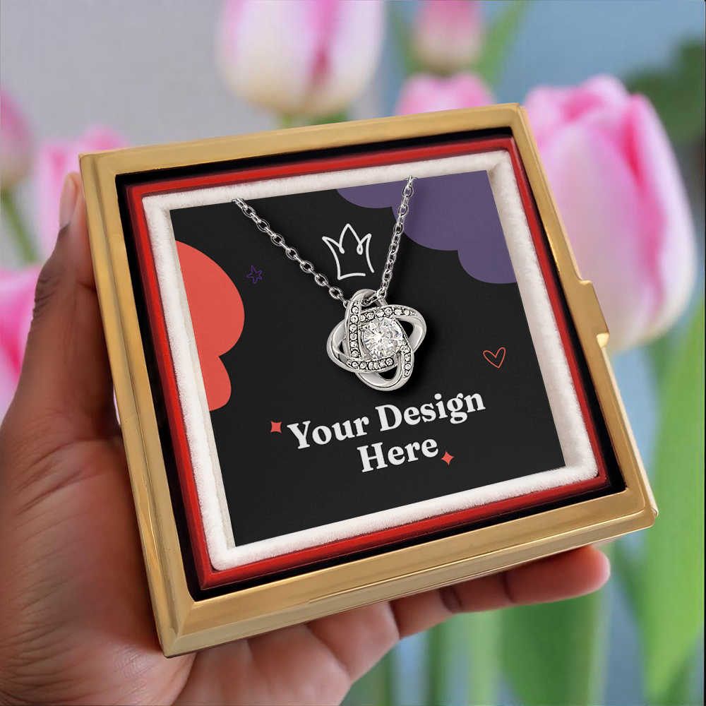 Breathing Interlocking - Daughter Birthday Necklace with Rose Box
