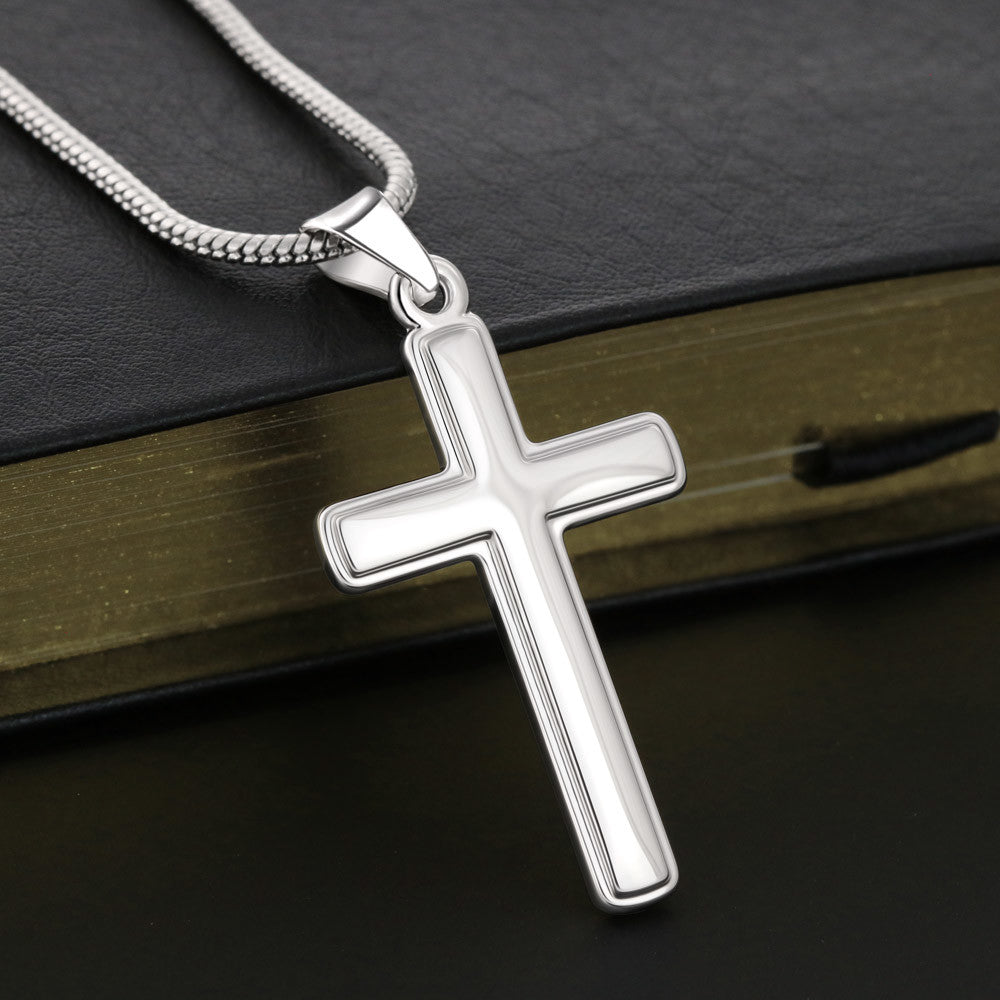 TO MY SON THIS OLD LION CROSS NECKLACE GIFT SET